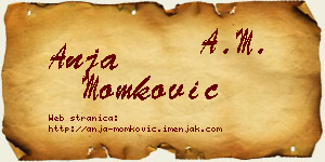 Anja Momković vizit kartica